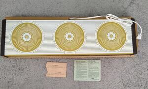 Vintage Warm-O-Tray Model 60 Food Warmer Serving Tray 3 Burner MCM Gold Works